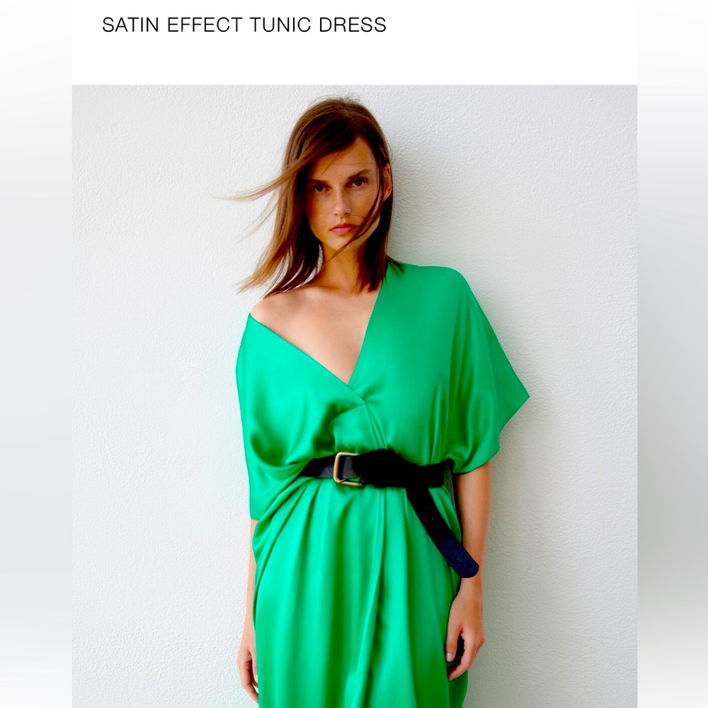 Zara satin effect caftan. New!